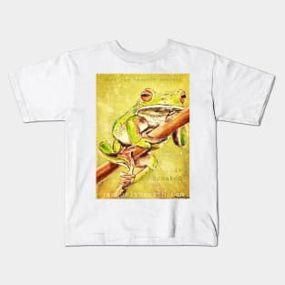 Green Tree Frog Kids T-Shirt